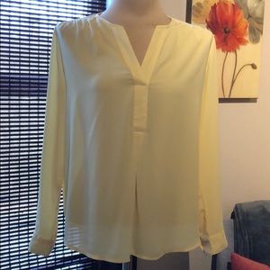 Charter Club yellow blouse; Sz M; long sleeves